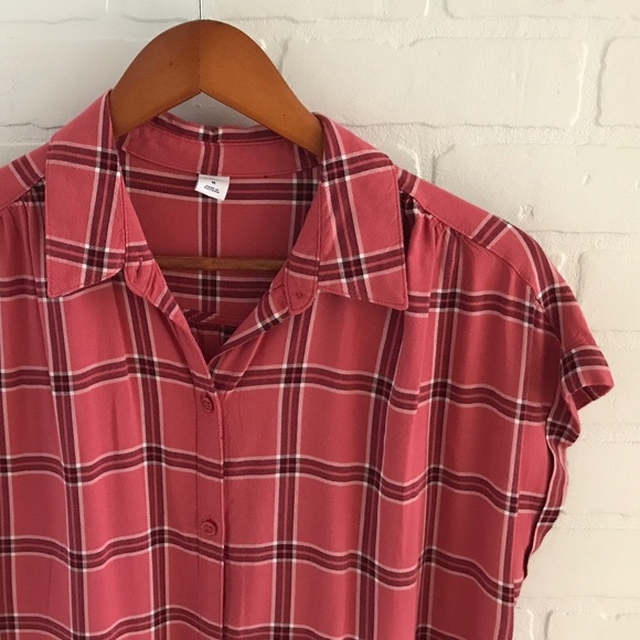 NWOT - Old Navy Grunge Plaid Shirt Dress Women Size M - Picture 2 of 6